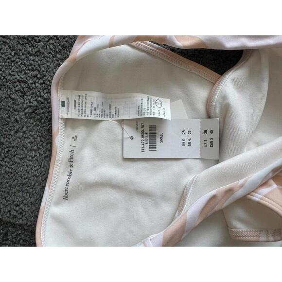 Abercrombie & Fitch Orange Pink Retro Swirl Cheeky Bikini Bottom Size Small NWT! - Picture 3 of 4